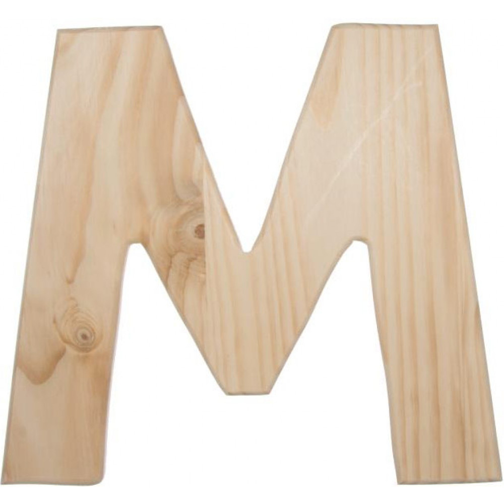 12 in Darice U0993-M Bold Solid Wood Letter Capital M