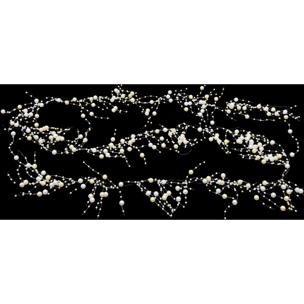 34pc Round Bead with Hole is Easy to String Garland Vase Filler and More Beadwork Darice Ivory and White Pearl Beads Perfect for Craft Projects 3 Assorted Sizes Per Package 