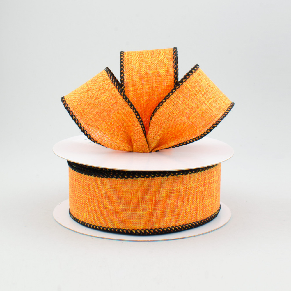  Unittype 40 Yard 1.5 Inch Orange Velvet Wired Ribbons