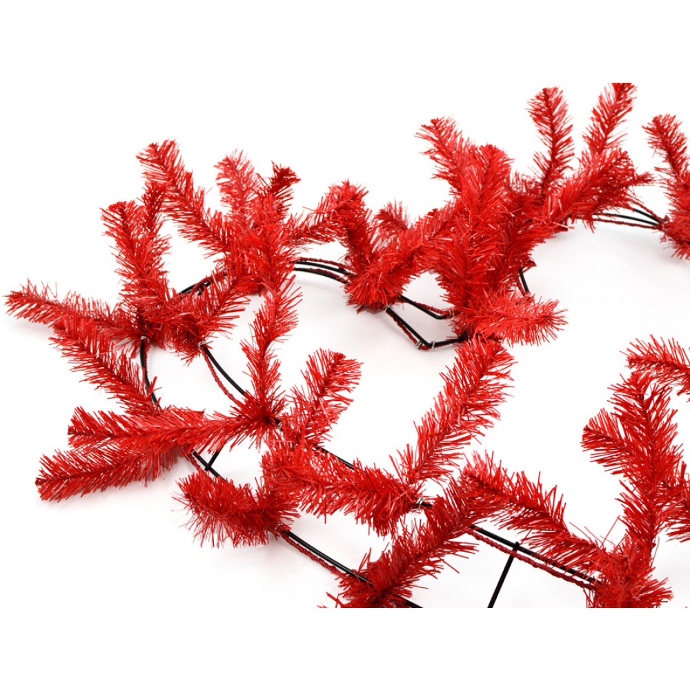 24 Work Wreath Heart Form: Metallic Red [XX743624] 