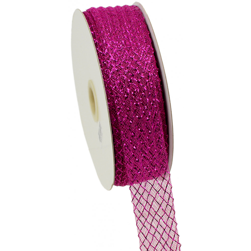 1 1/2 Fuchsia Pink Ribbon, 1.5 Inch Ribbon, Magenta Shimmer Sheer