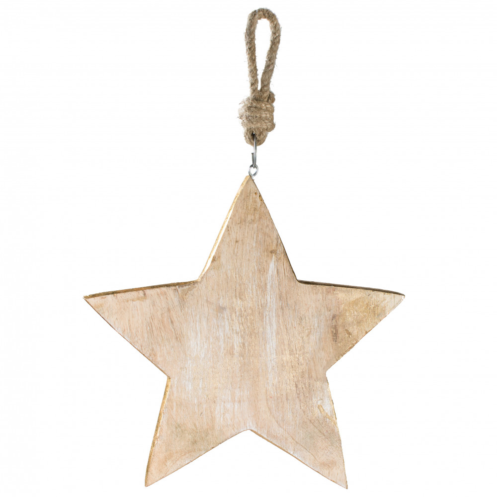 wooden star ornament