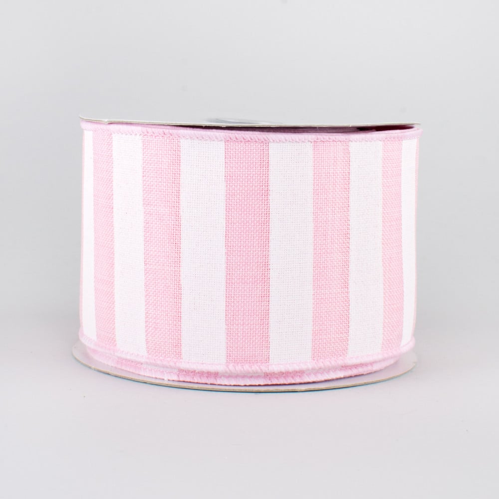 2.5 inch Dark Pink & White Gingham Ribbon