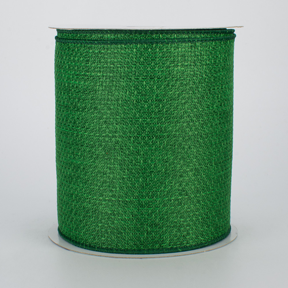 2.5 Royal Faux Burlap Ribbon: Emerald Green (50 Yards) [RG521206] 