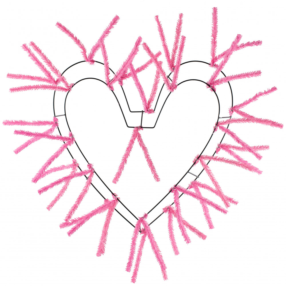 18-28 Tinsel Heart Work Form: Metallic Red [XX764924] 
