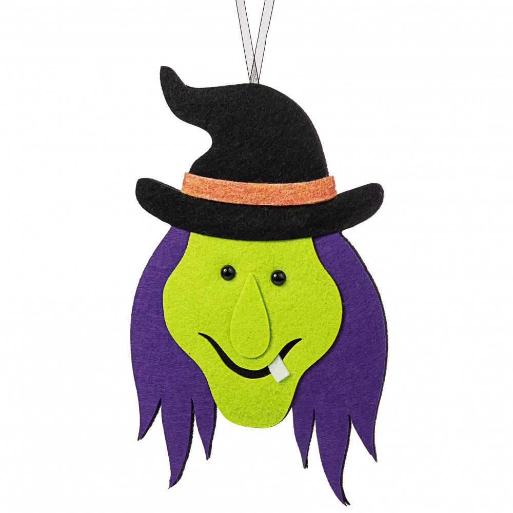 Details about   Ways To Celebrate Witch Head Stuffed Plush Pillow Purple W/ Black Hat 10" 