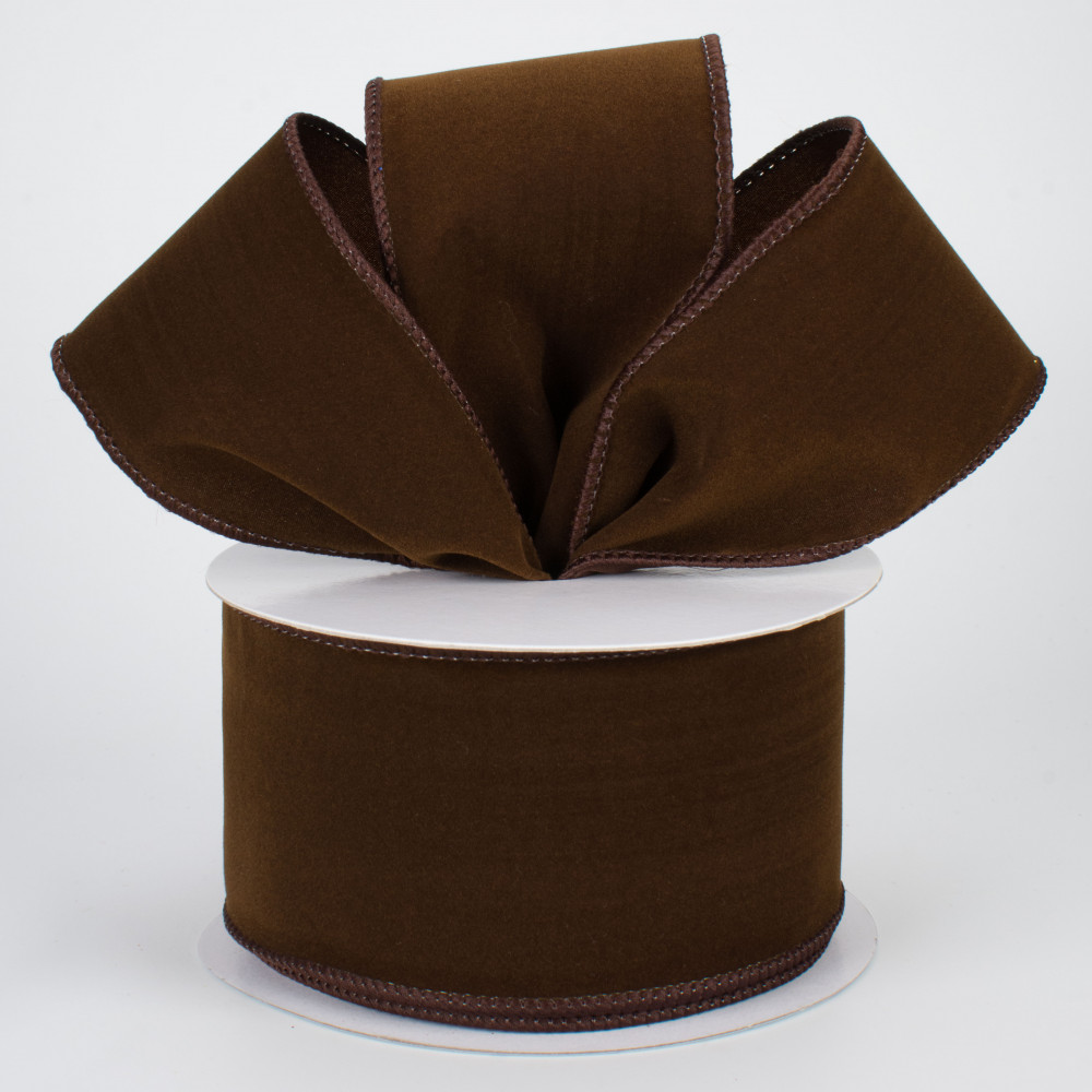 Brown velvet ribbon 40mm x 7m