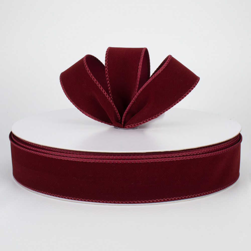 Toys4.0 TO2635841 1.5 in. 50 Yards Grace Linen Ribbon, Burgundy