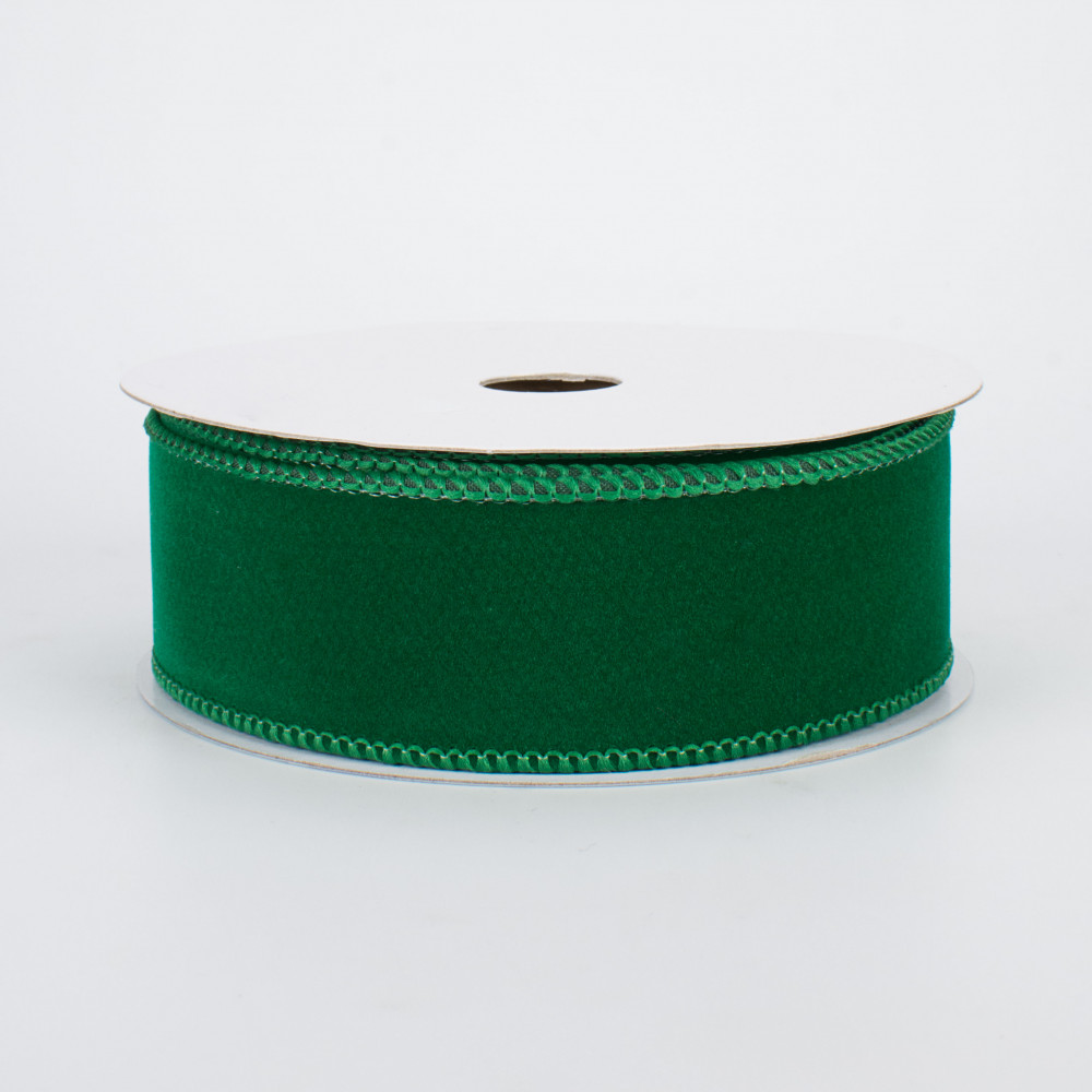 10 Yards - 2.5 Wired Lime Green Velvet Ribbon – foxwreathsupplies