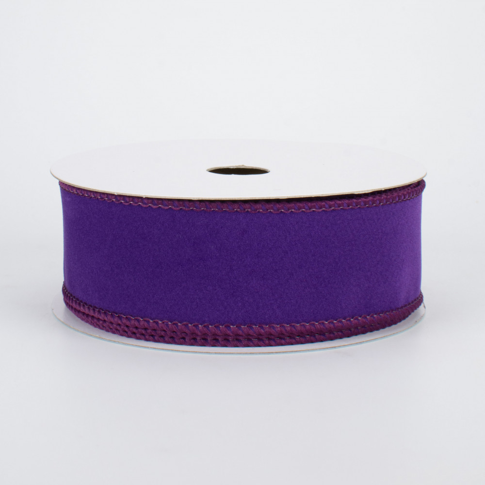 Purple French Ribbon Velvet Trim 16mm