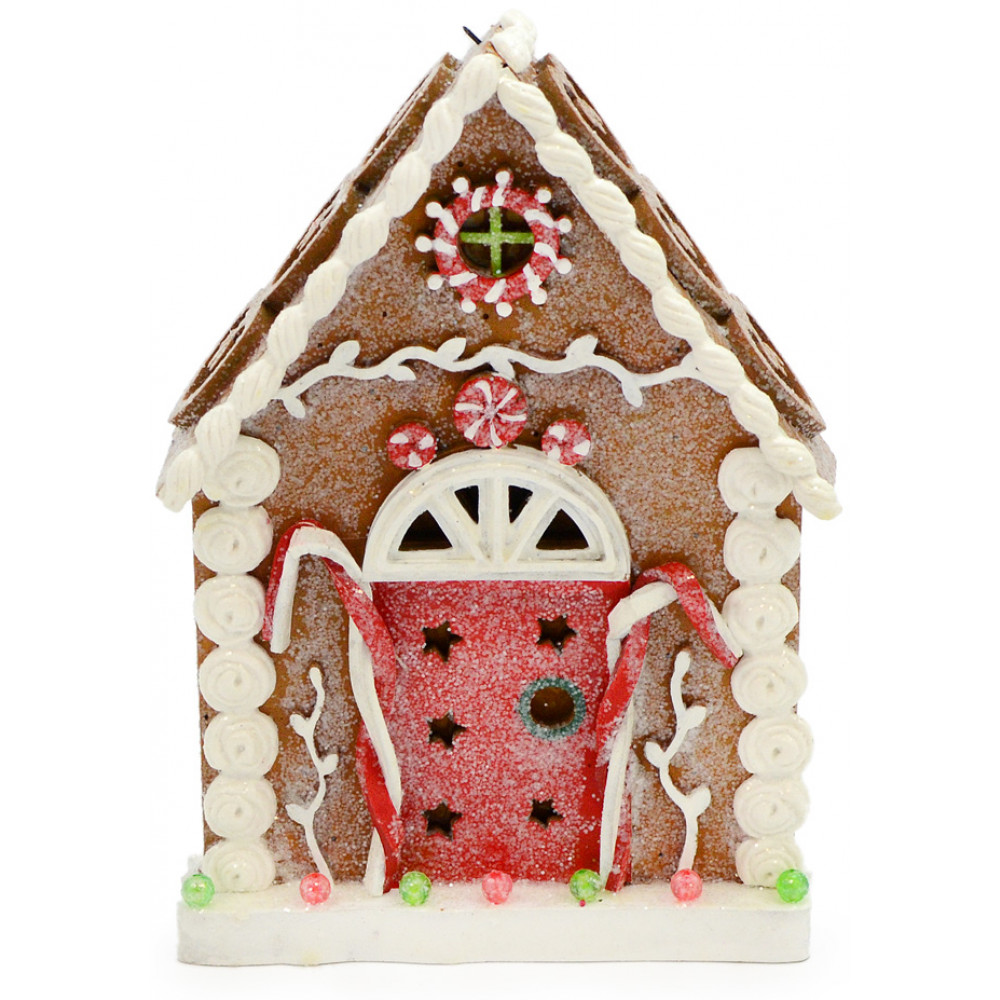 Gingerbread House Ornament: Hearts (9