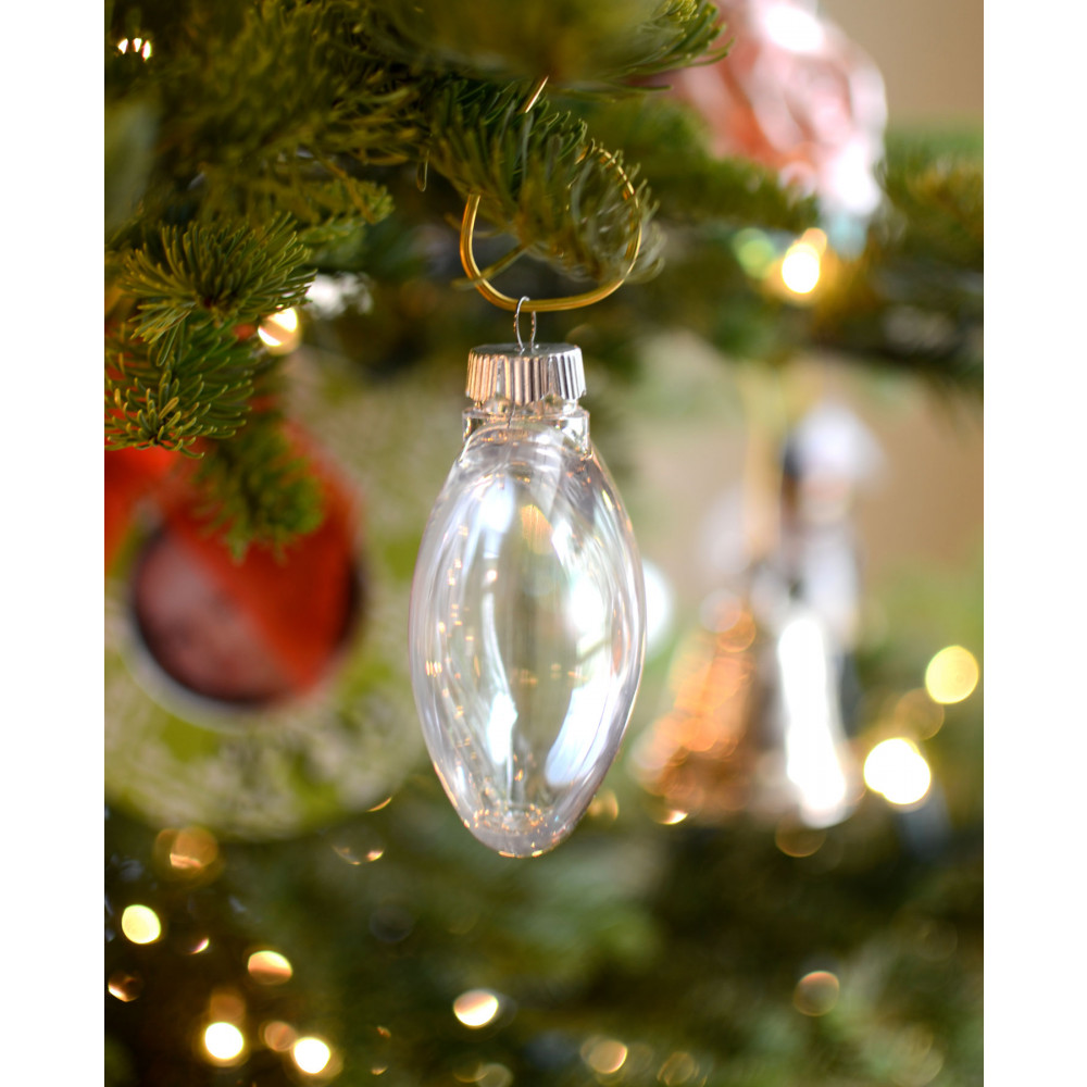Clear Oval Ball Ornament: 83MM [2610-63] 