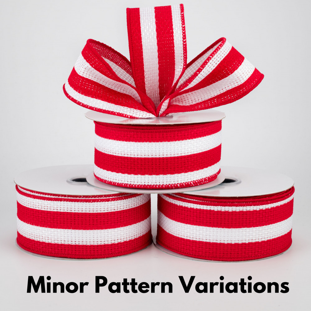 1.5 Stripe Ribbon: White, Red, Pink (10 Yards) [RG01601F1
