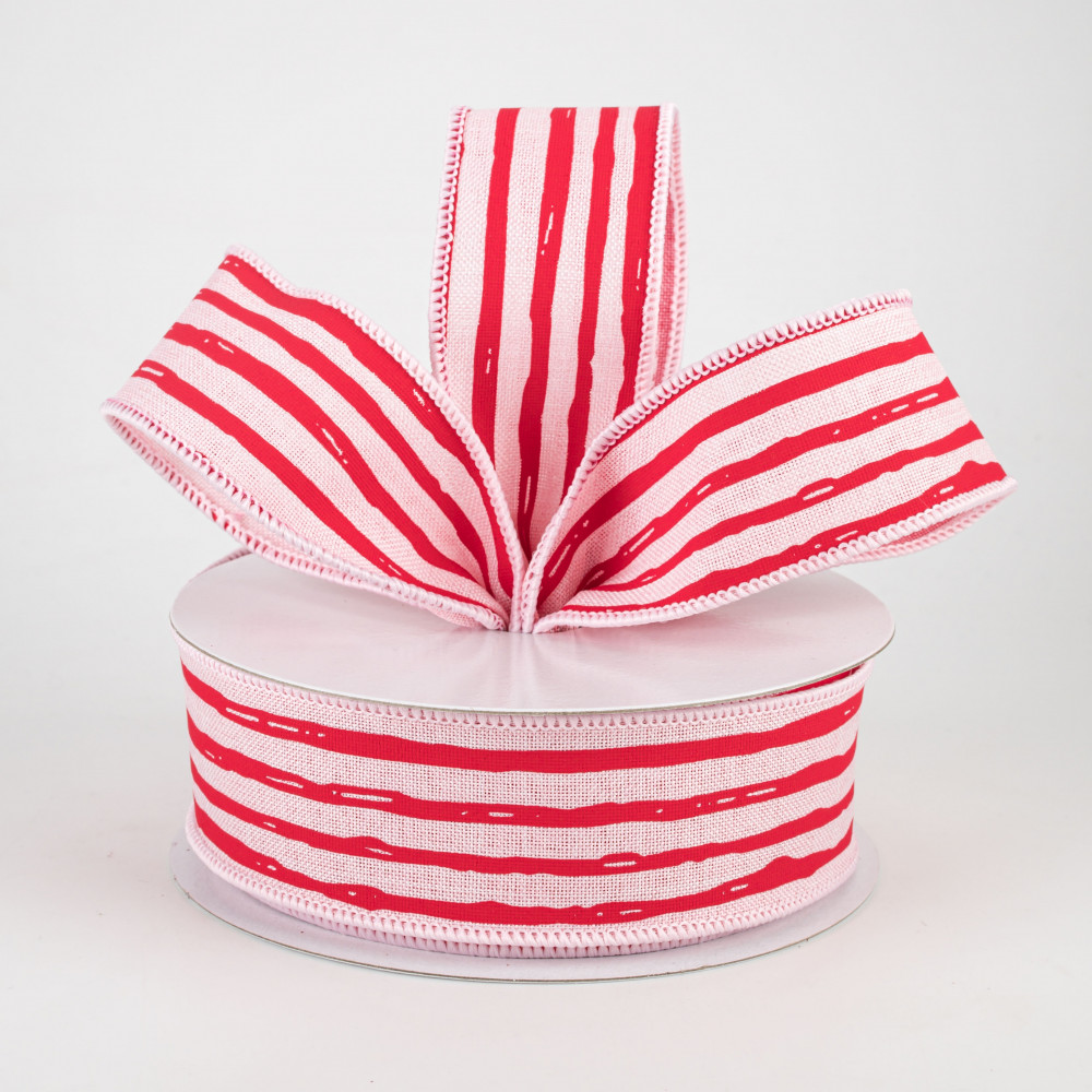 1.5 inch Ticking Stripe Ribbon - Red/Beige - Vintage-Inspired Charm fo –  TCTCrafts