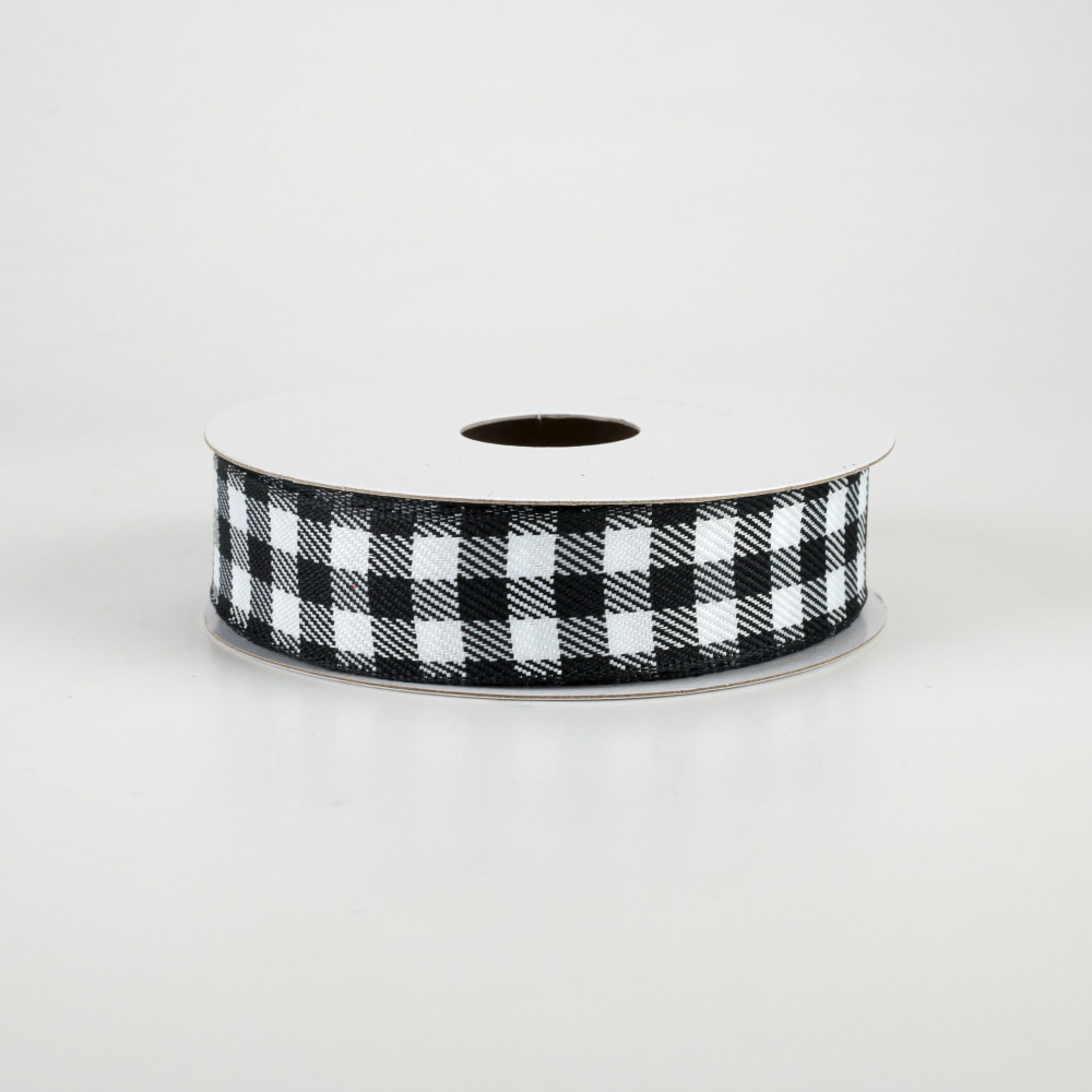 Black and White Checkered Ribbon