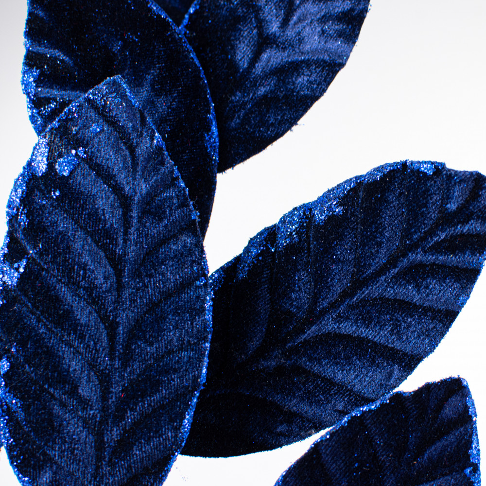 Velvet/Paper Decorative Melrose Magnolia Leaf Spray 35"H Set of 6 