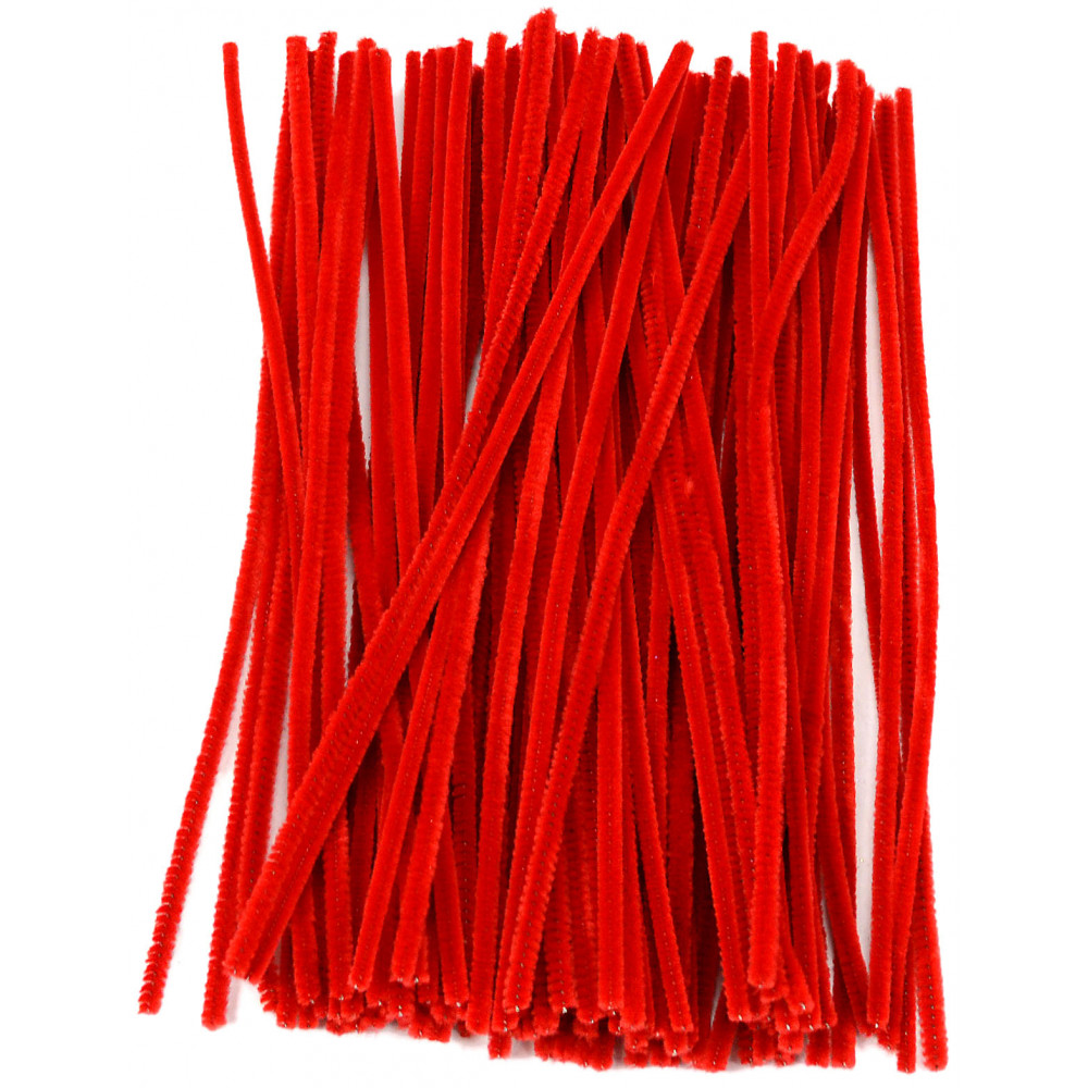 Box of 100 Wired Pipe Cleaners Craft Chenille Stems 12" Long x 1/4" 6mm Wide 