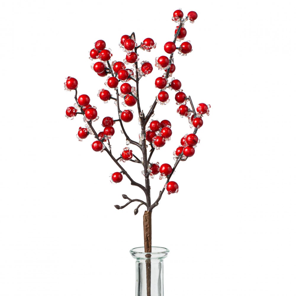 Bulk Artificial Christmas Picks Red Berry Stems Faux Pine Picks Spray —  Artificialmerch