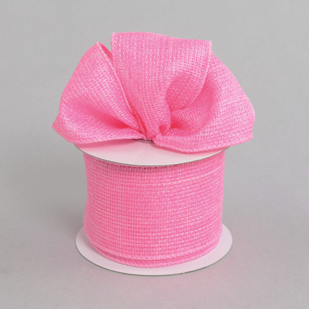 1.5 inch ribbon hot pink burlap ribbon , luxury ribbon, hot pink burlap  ribbon