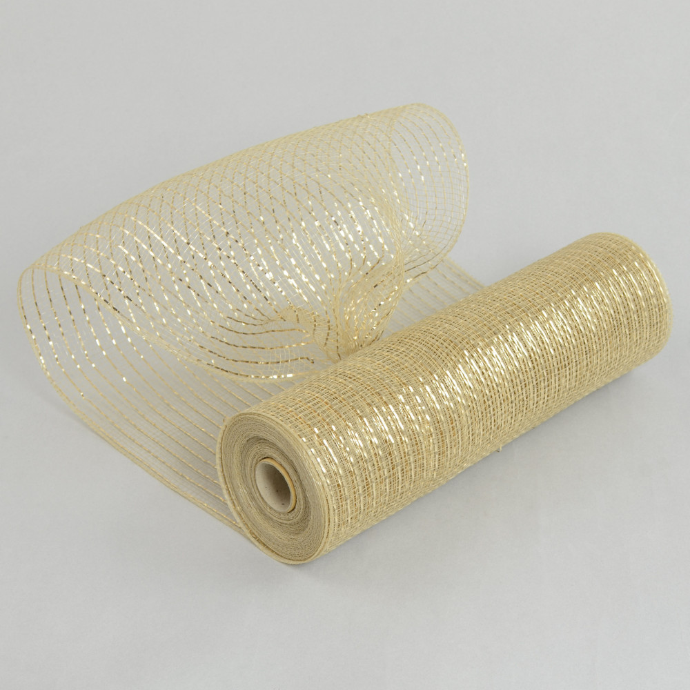 21 Poly Mesh Roll: Metallic Champagne Gold