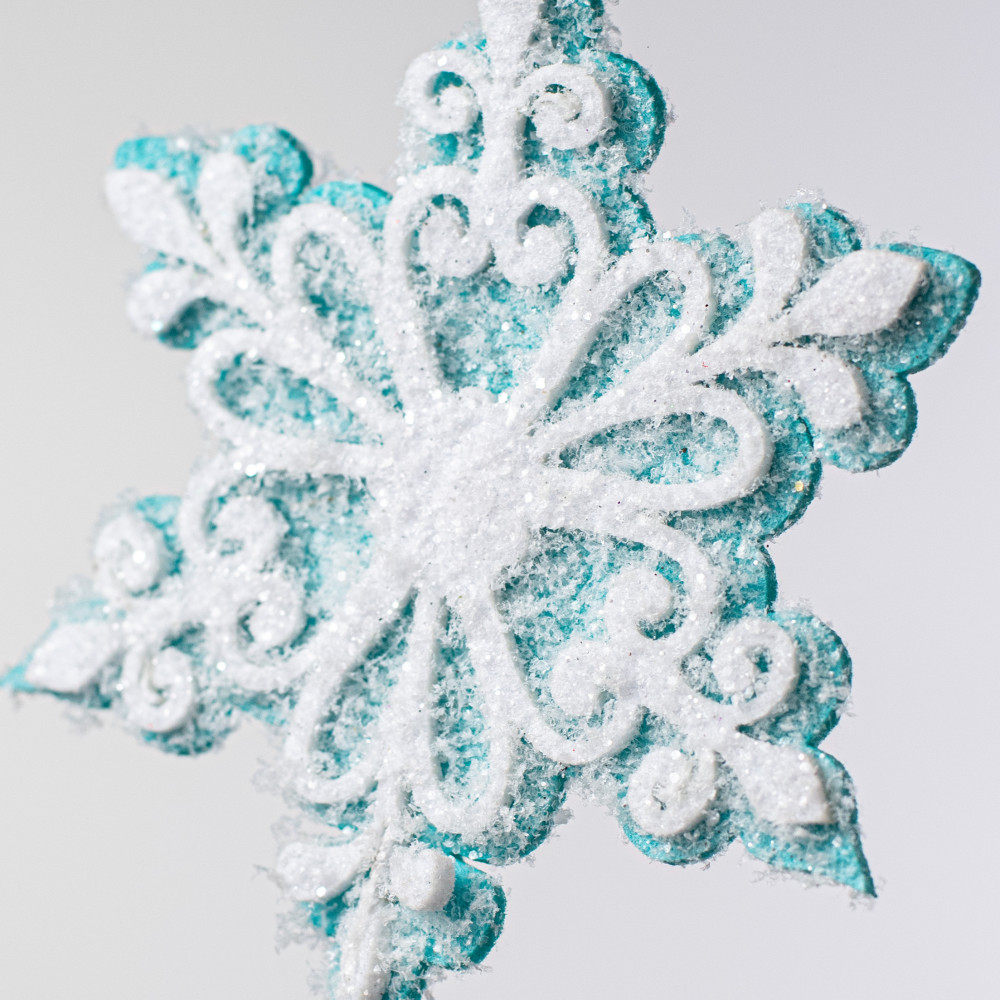 30 Glitter Felt Snowflake Spray: Blue [189170] 