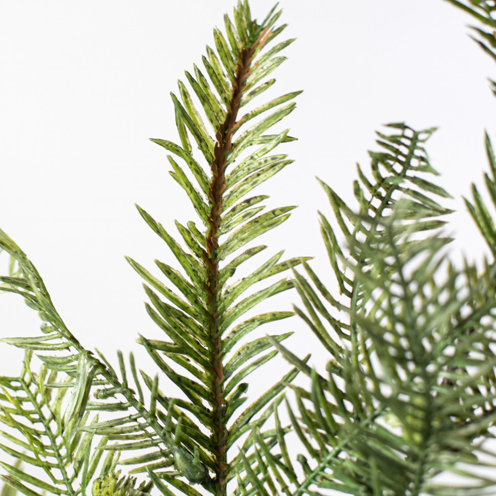 28 Artificial Snowed Pine Stem -White/Green