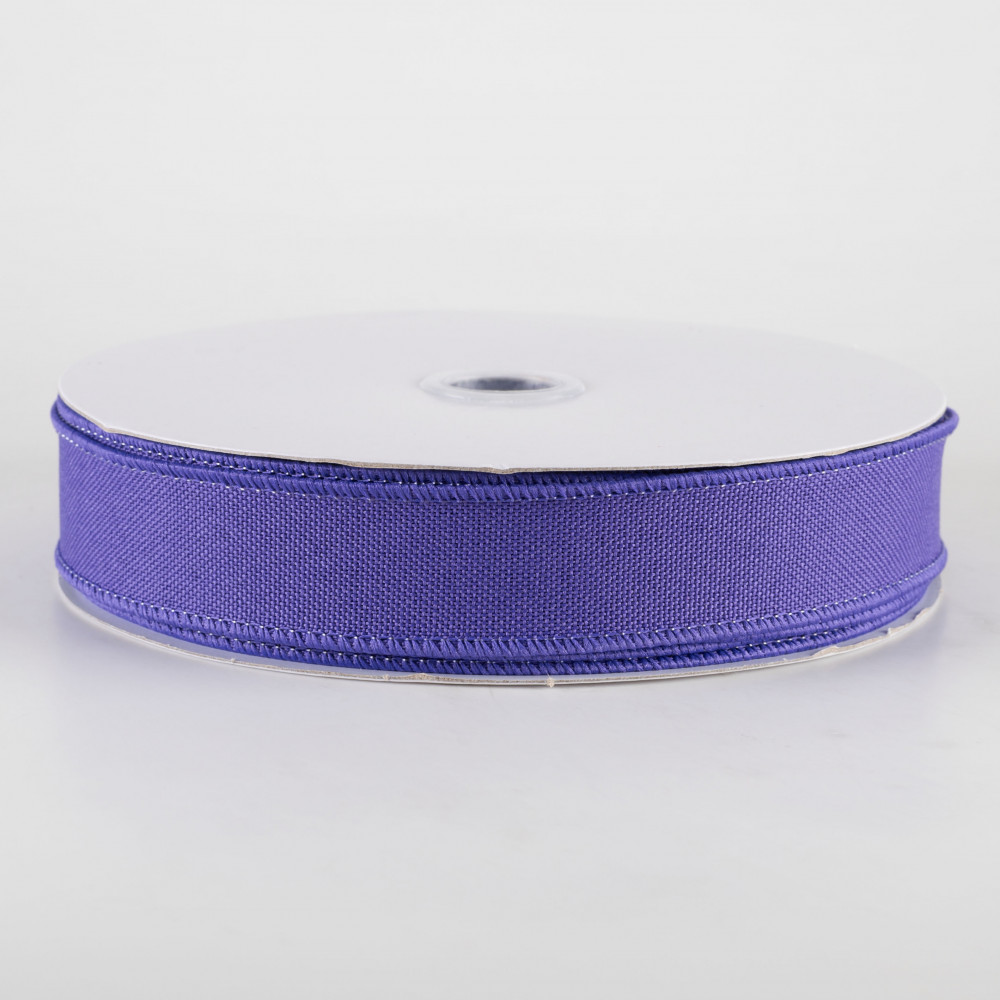 Wired Ribbon * Solid Purple Canvas * 7/8 x 25 Yards * RC500523