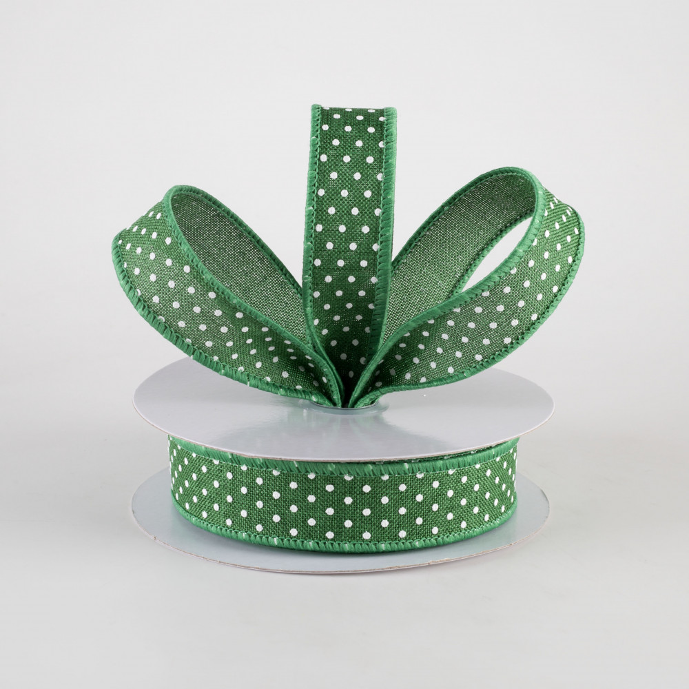 7/8 Clover Green Royal Faux Burlap Ribbon
