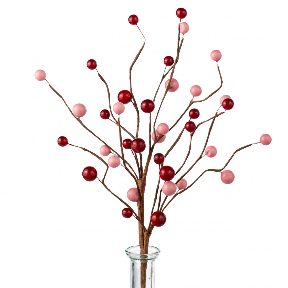 16 Berries Branch Pick: Red & Pink [31245] 