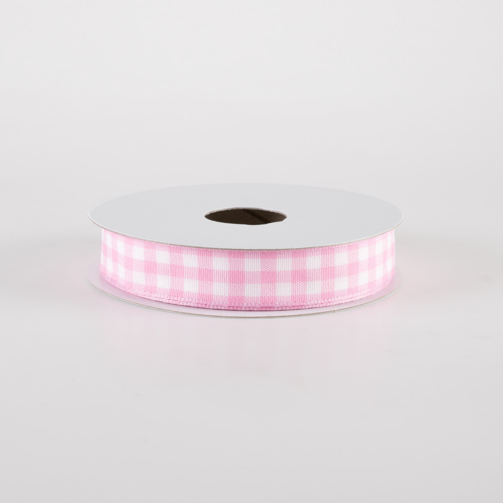 Hot Pink Lime Green Check Ribbon 1/2 Wide BY THE YARD 