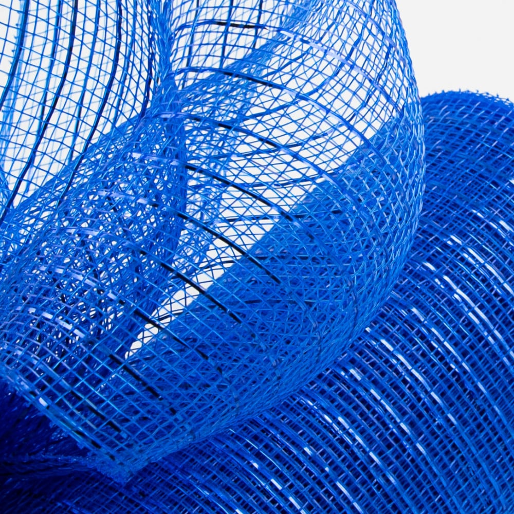 MEEDEE Cobalt Blue Mesh Ribbon for Wreaths 10 Inch Metallic Royal Blue Mesh  Ribbon Royal Blue Deco Mesh Wreath Supplies Blue Mesh Ribbon for Tree