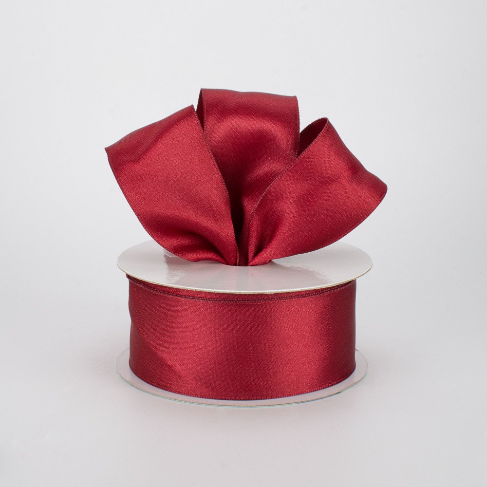 Deep Red Double Faced Satin Ribbon, 2x25 Yards