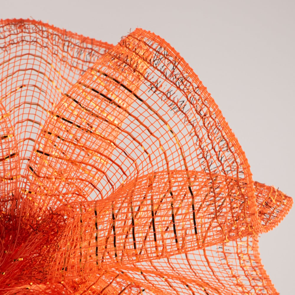 Orange Glitter Deco Mesh Ribbon - 10 Yards x 2.5 Inches – Country