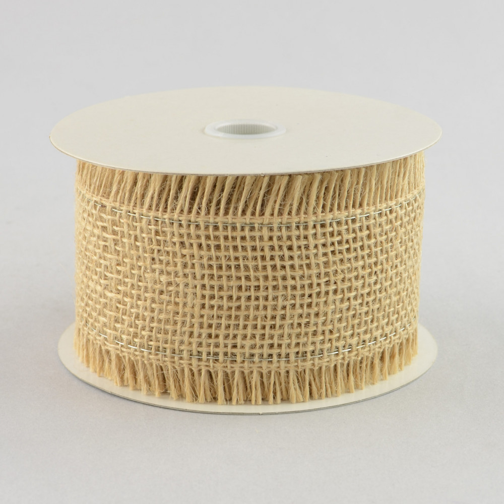 1.5 Wired Loose Weave Burlap Ribbon (10 Yards)