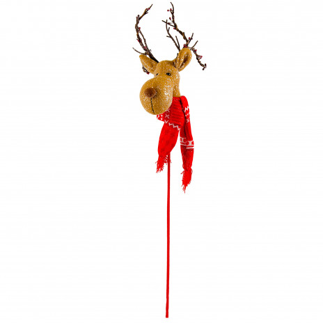 Plush Reindeer Head Pick: Red [3616533] - CraftOutlet.com