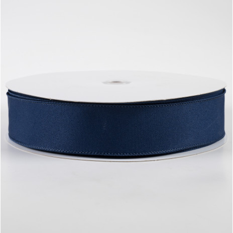 1.5 inch x 10 Yard Diagonal Weave Navy Blue Fabric Ribbon