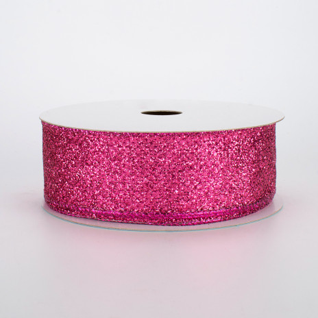 Fil Edge Glitter Sparkle Ribbon # 63 mm LARGE-Rouge/Or/Argent/Fuchsia/Violet 