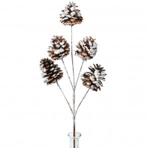Riverbyland 8 Christmas Tree Picks Silver Floral Spray Decorations with  Pinecone 3 PCS