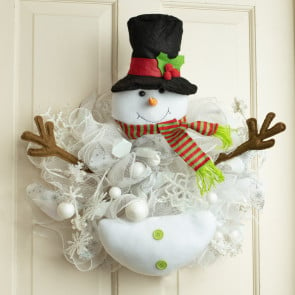 Premier 53cm Christmas Fireguard Snowman With Top Hat & Welcome Festive Screen 