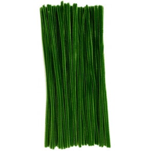 Pipe Cleaners, L: 30 cm, 6 mm, Dark Green, 50 pc