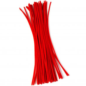 The Crafts Outlet Chenille Sparkly Stems, Pipe Cleaner, 20-in (50-cm),  25-pc, Red