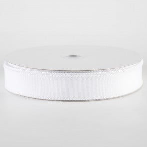 Linen White 1 1/2 Inch x 50 Yards Satin Double Face Ribbon - JAM Paper
