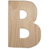 12" Natural Wood Letter: B
