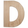 12" Natural Wood Letter: D