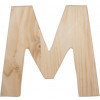 12" Natural Wood Letter: M