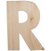 12" Natural Wood Letter: R