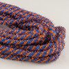 Tinsel Flex Tubing Ribbon: Royal Blue & Orange (20 Yards)