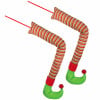38" Knit Elf Legs: Red, White, Lime (Set of 2)