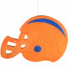 12" Glitter Football Helmet: Orange & Blue
