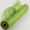 21" Poly Deco Mesh: Wide Foil Metallic Lime With Moss & Apple